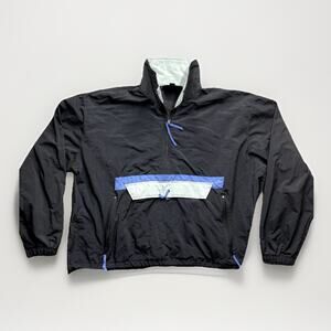 Vintage Aspen Windbreaker 1/4 Zip Men XL Colorblock Nylon Sports Jacket Pullover